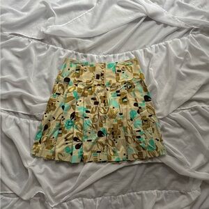 Etcetera Abstract Pleated Kiwi Skirt